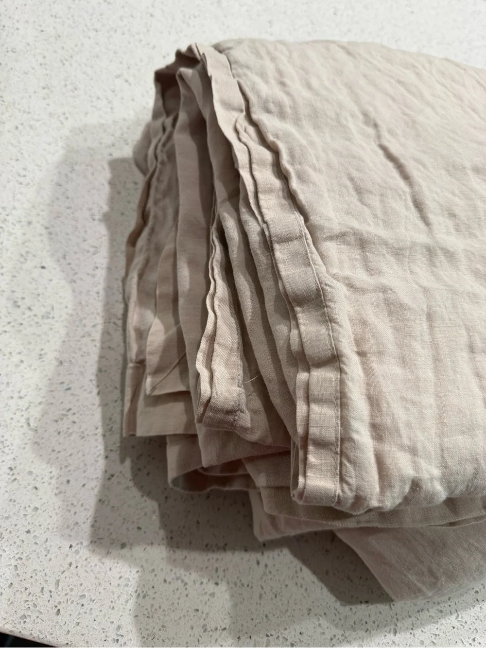 CULTIVER Queen Linen Sheet set  in Light Beige